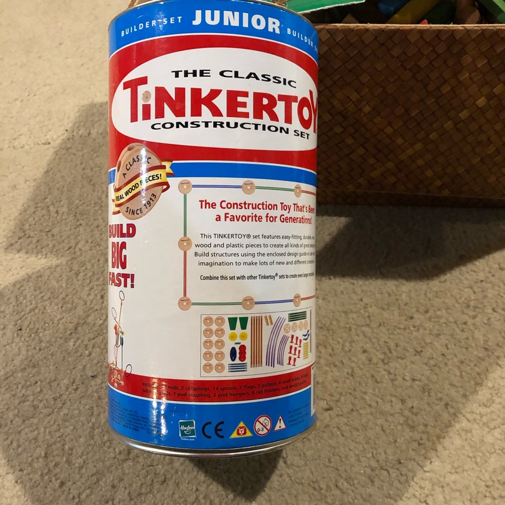 Classic tinker toy Construction Set - Red/Blue